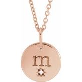 Engravable Accented Starburst Necklace