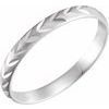 14K White Diamond Cut Midi Ring Size 2.5