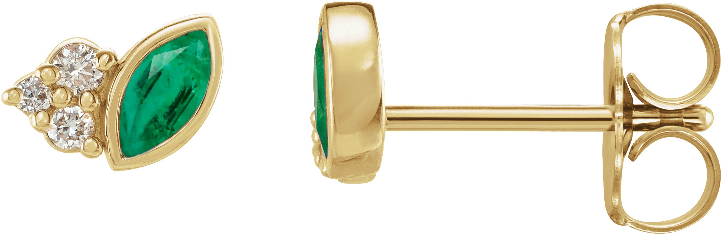 Accented Bezel-Set Earrings