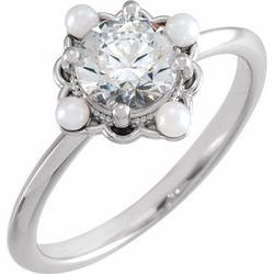 None / Engagement Ring / Unset / 14K Rose / Round / 5.2 Mm / Polished / Halo Engagement Ring Mounting