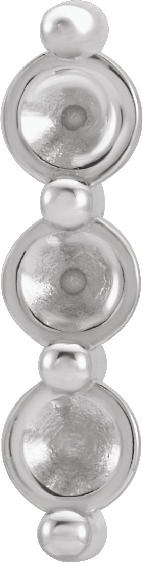 Three-Stone Bar Earrings