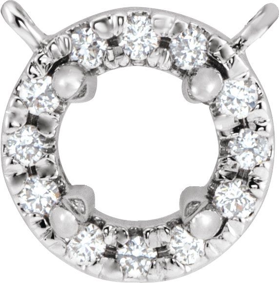 French-Set Halo-Style Necklace or Center