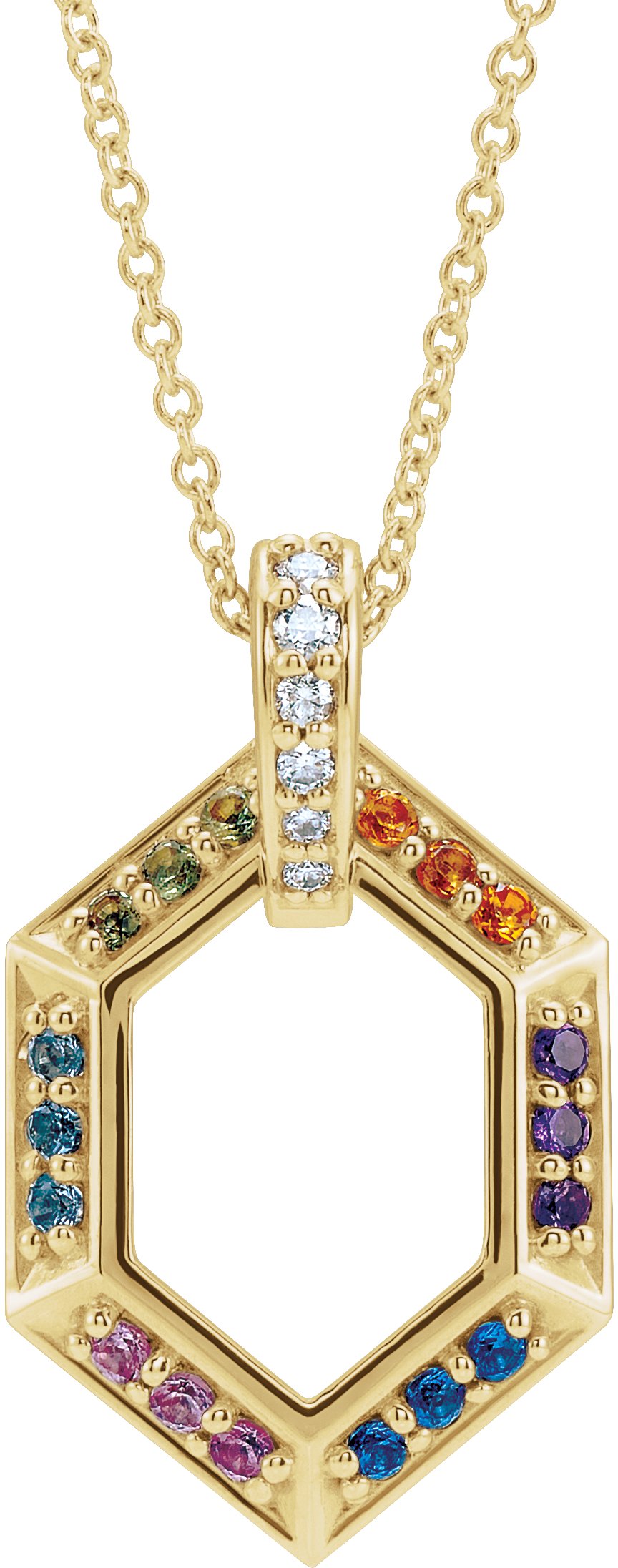 Family Geometric Necklace or Pendant