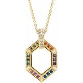 Family Geometric Necklace or Pendant