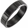 Black PVD Titanium 6 mm Grooved Band Size 7 Ref 16653724