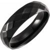 Black PVD Titanium 6 mm Faceted Band Size 7 Ref 16653739