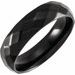 Black PVD Titanium 6 mm Faceted Band Size 10