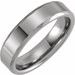 Tungsten 6 mm Faceted Beveled-Edge Band Size 10