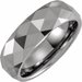 Tungsten 7 mm  Faceted Band Size 10