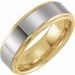 18K Yellow Gold PVD Tungsten 8 mm Flat Edge Band Size 10