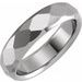 Tungsten 6 mm Faceted Beveled-Edge Band  Size 10
