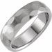 Tungsten 6 mm Half Round Faceted Comfort-Fit Band Size 10