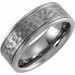 Tungsten 8 mm Grooved Band Size 10 with Hammer Finish