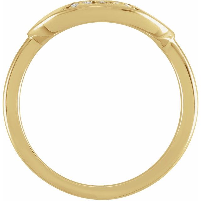 14K Yellow Initial M 1/8 CTW Diamond Ring