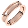 10K Rose 5 mm Milgrain Concave with Edge Band Size 10.5 Ref 16546036