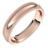 10K Rose 4 mm Beaded Comfort Fit Band Size 10.5 Ref 16557447