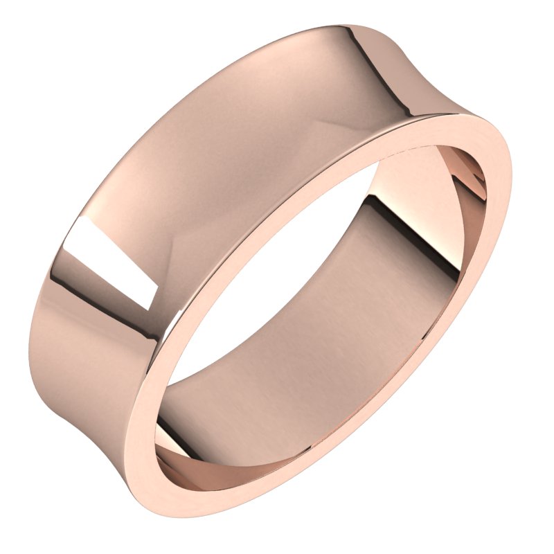 10K Rose 6 mm Concave Light Band Ref 16544346