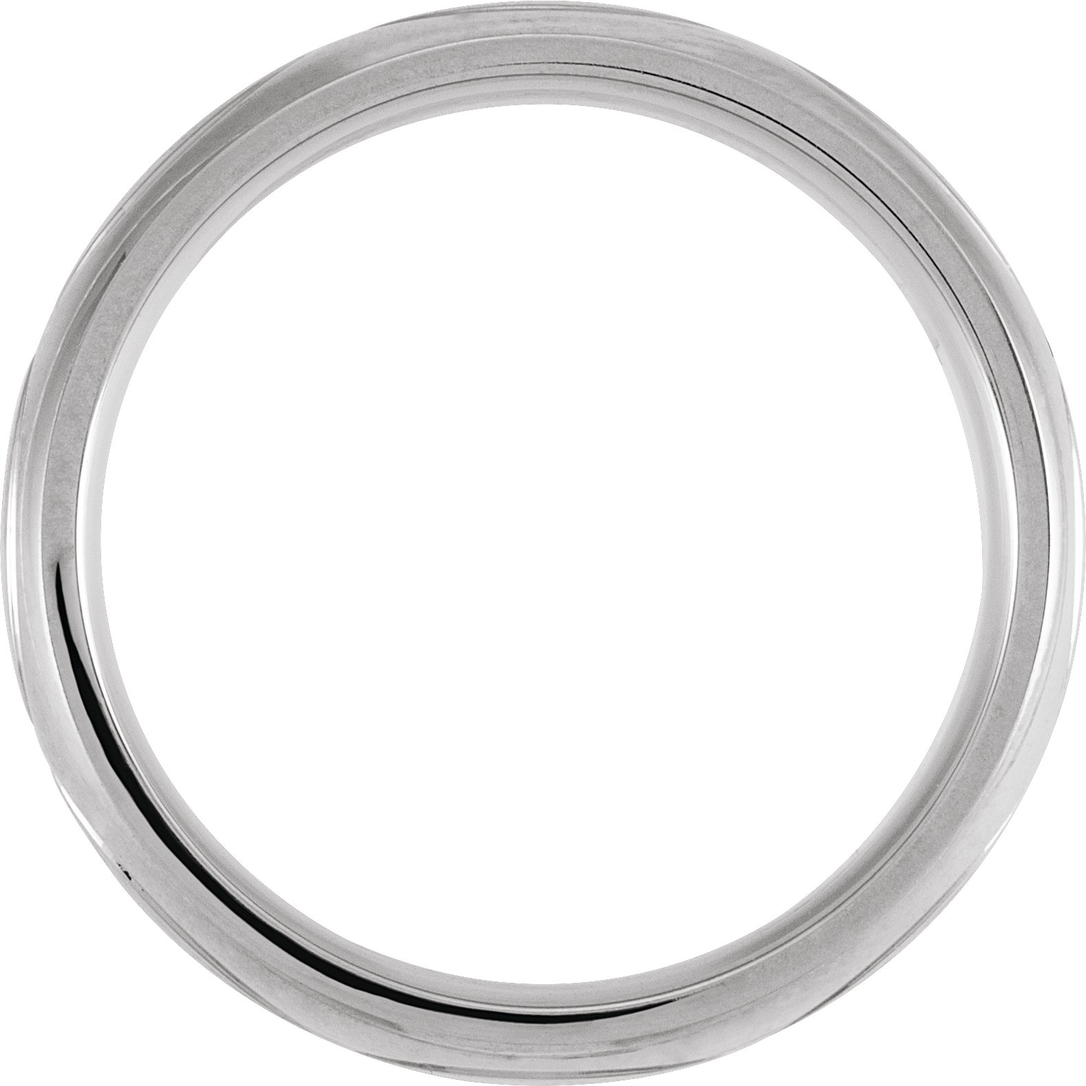 Alternative view of Infinity-Style Comfort-Fit Half Round Band – 10K White Gold