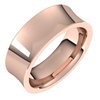 10K Rose 7 mm Concave Comfort Fit Band Size 14.5 Ref 16106970