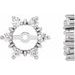 14K White 1/4 CTW Natural Diamond Earring Jackets with 4.7 mm ID
