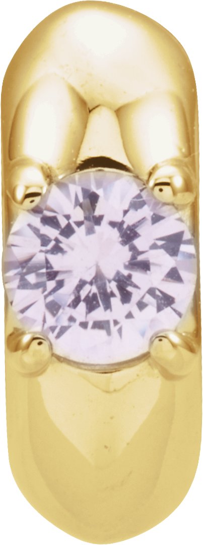 14K Yellow October Birth of a Child??Miniature Birthstone Ring Pendant