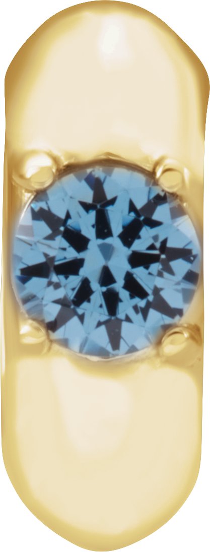 14K Yellow December Birth of a Child™ Miniature Birthstone Ring Pendant
