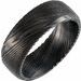 Black Damascus Steel 8 mm Patterned Band Size 10