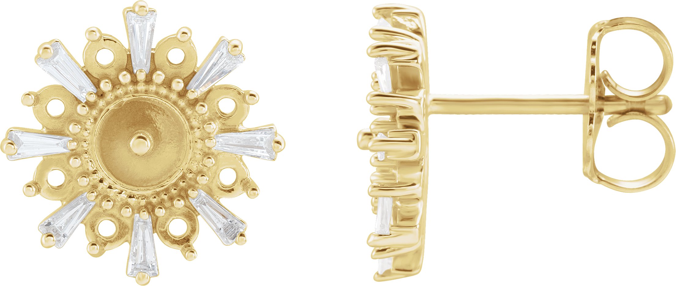 Halo-Style Stud Pearl Earrings
