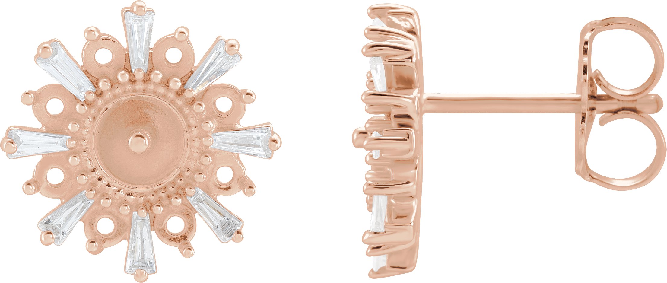 Halo-Style Stud Pearl Earrings