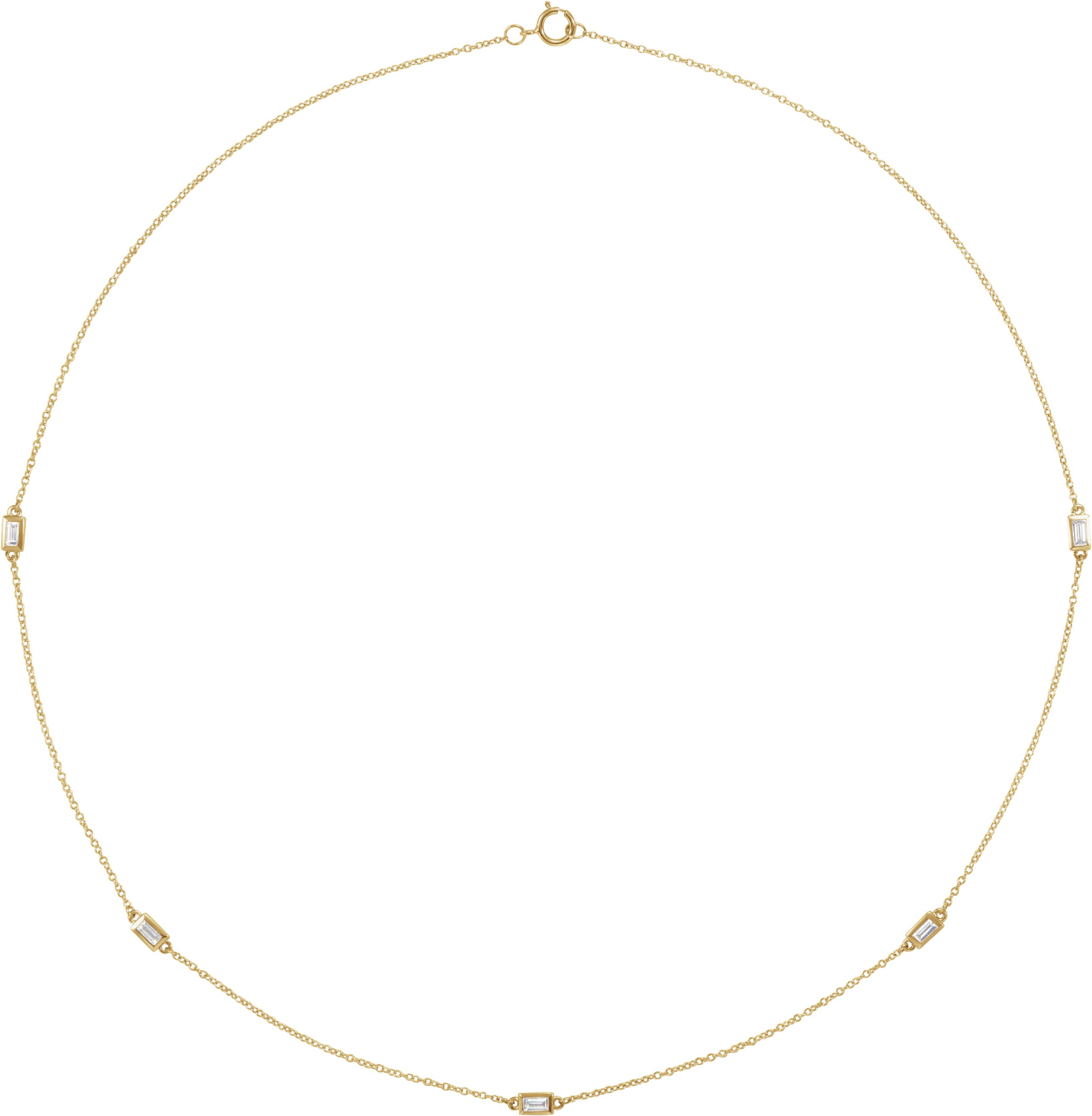 14K Yellow 1/3 CTW Natural Diamond 5-Station 18 Necklace