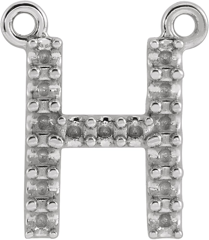 Accented Block Initial Necklace Center
