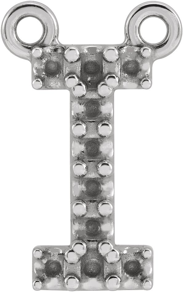 Accented Block Initial Necklace Center