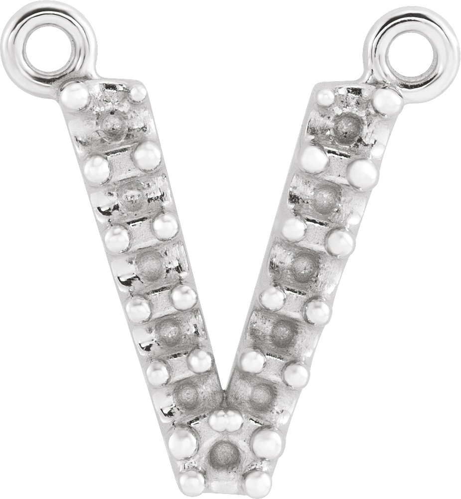 Accented Block Initial Necklace Center
