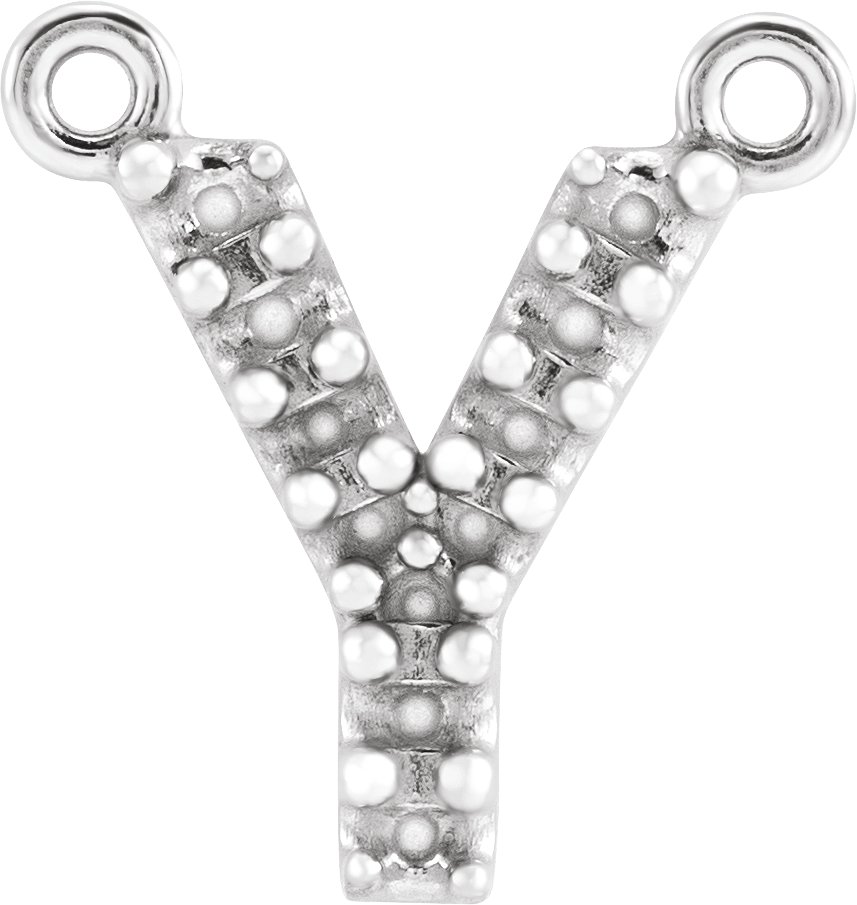 Accented Block Initial Necklace Center