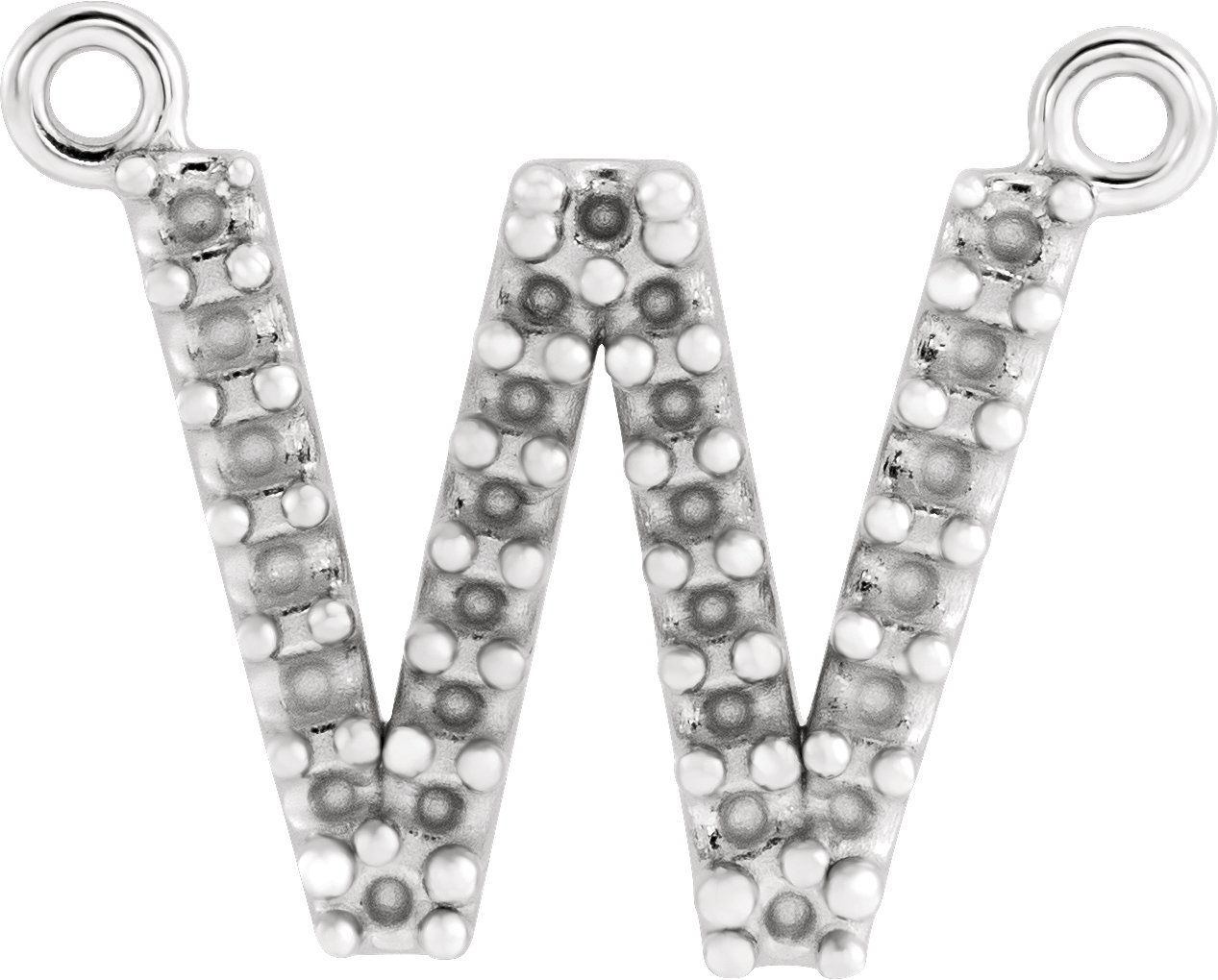 Accented Block Initial Necklace Center