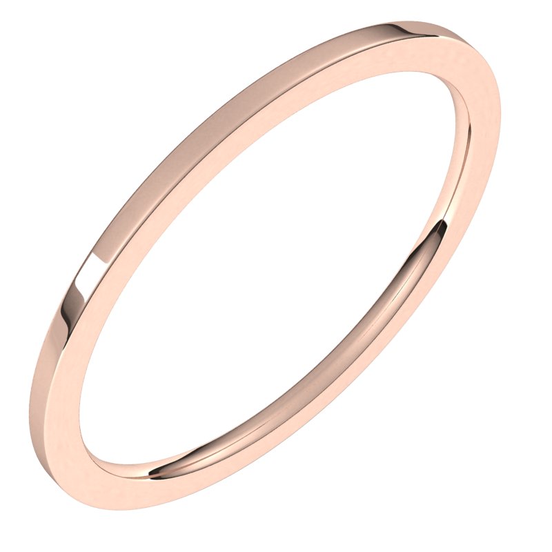 10K Rose 1 mm Flat Comfort Fit Light Band Size 10.5 Ref 16438761