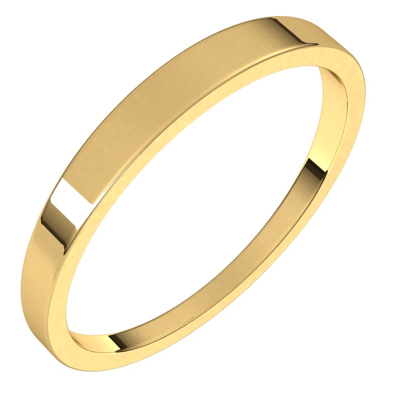 14K Yellow 2.5 mm Flat Tapered Band Size 12.5 Ref 281387
