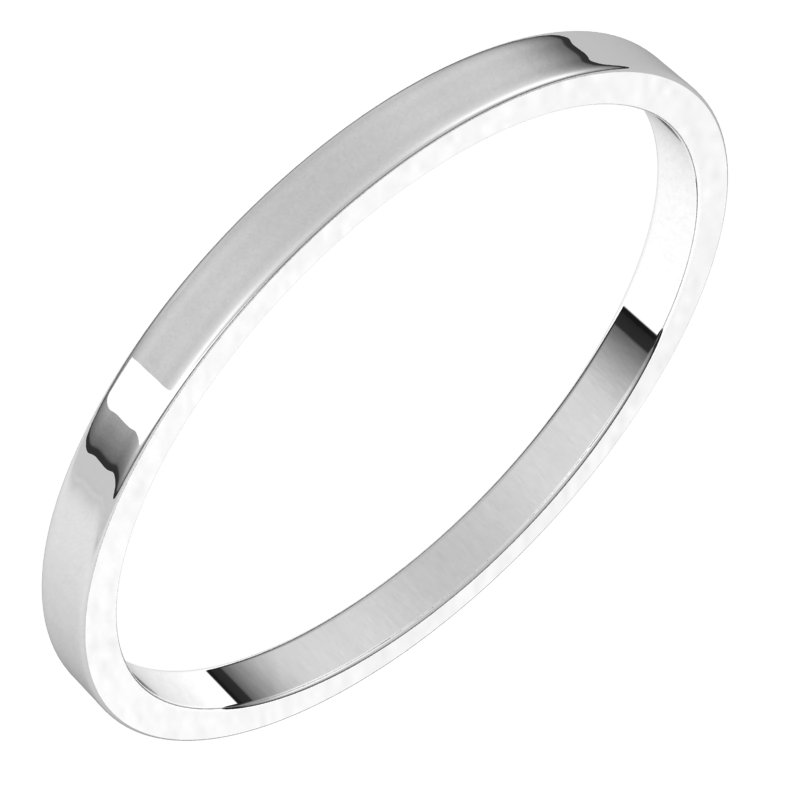 10K White 1.5 mm Flat Ultra Light Band Size 10.5 Ref 15333004