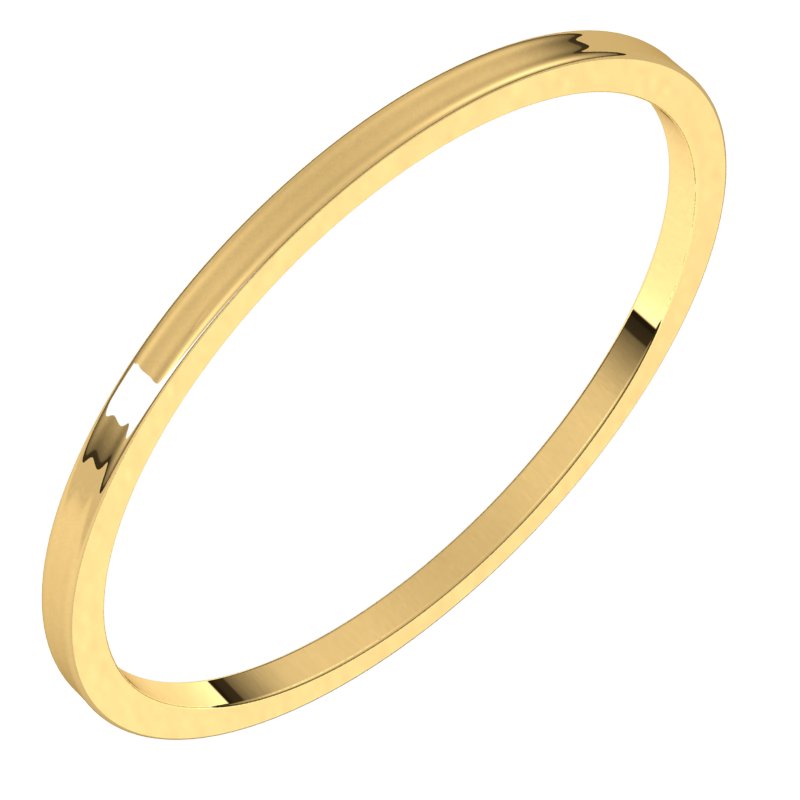 14K Yellow 1 mm Flat Ultra Light Band Size 10.5 Ref 15186097