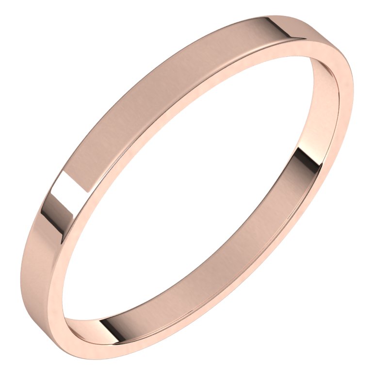 10K Rose 2 mm Flat Ultra Light Band Size 10.5 Ref 15186864