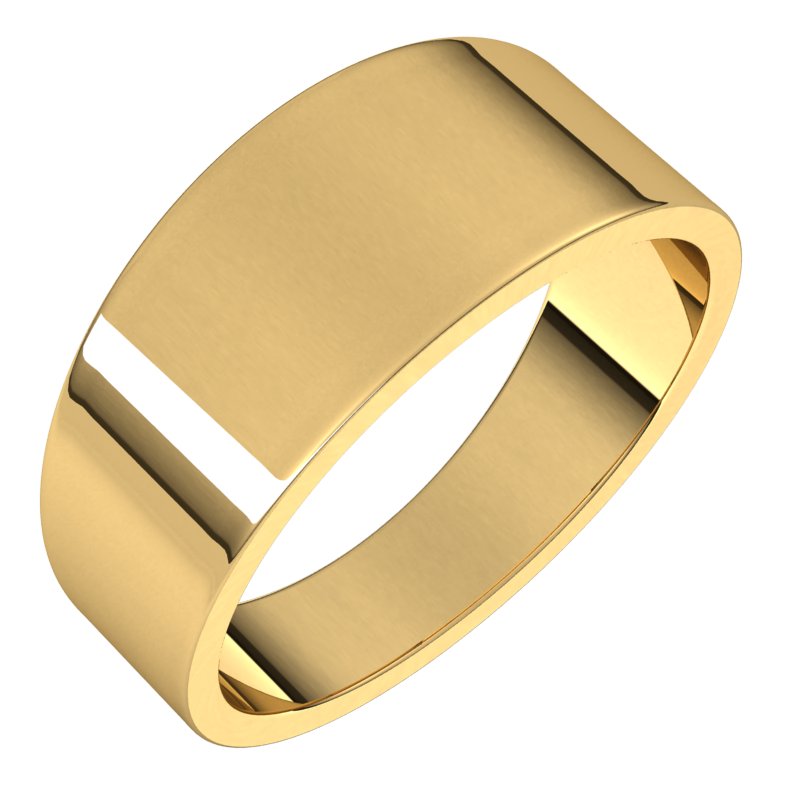 Flat Tapered Wedding Bands