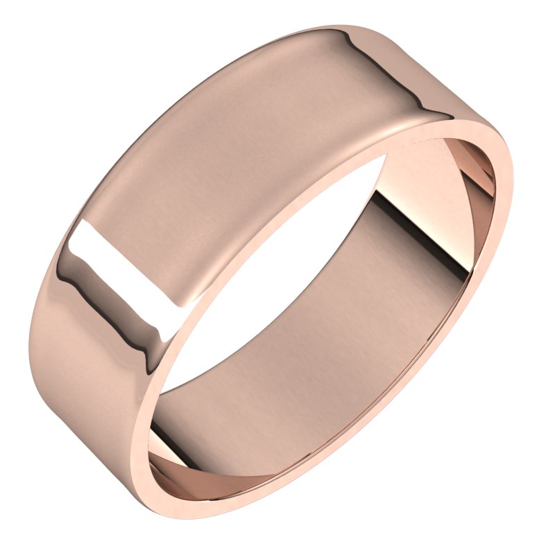 10K Rose 6 mm Flat Ultra Light Band Size 10.5 Ref 15205931