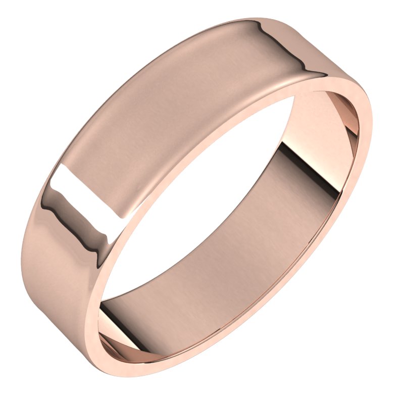 10K Rose 5 mm Flat Ultra Light Band Size 10.5 Ref 15204330