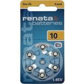 Renata #10 Pack Of 6 Hearing Aid Batteries