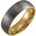 18K Yellow Gold PVD Tungsten 8 mm Half Round Band Size 10 with Satin Finish