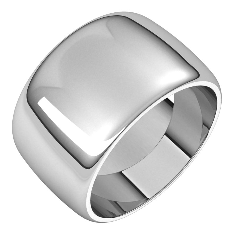 Continuum Sterling Silver 12 mm Half Round Band Size 10.5 Ref 4832236