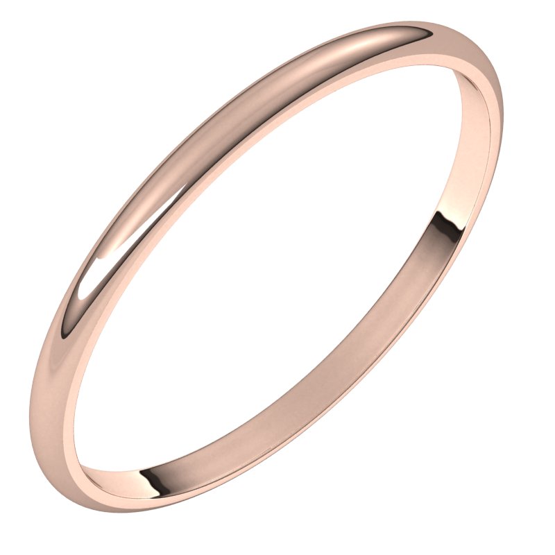 10K Rose 1.5 mm Half Round Ultra-Light Band Size 4