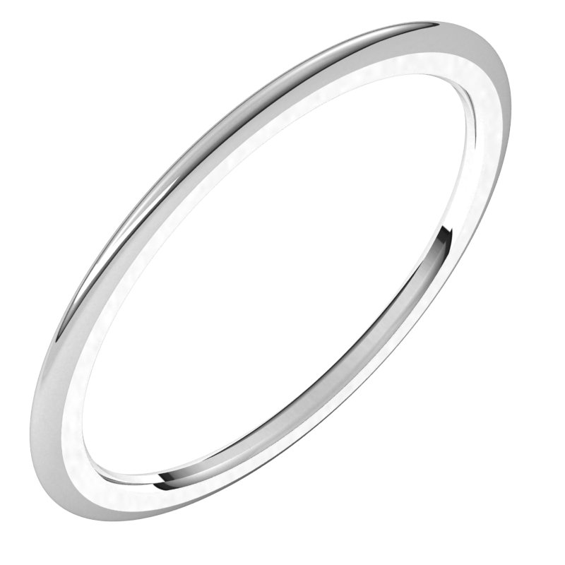 Continuum Sterling Silver 1 mm Half Round Comfort Fit Band Size 10.5 Ref 16625607
