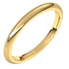 18K Yellow 2 mm Half Round Comfort Fit Band Size 10.75 Ref 600505