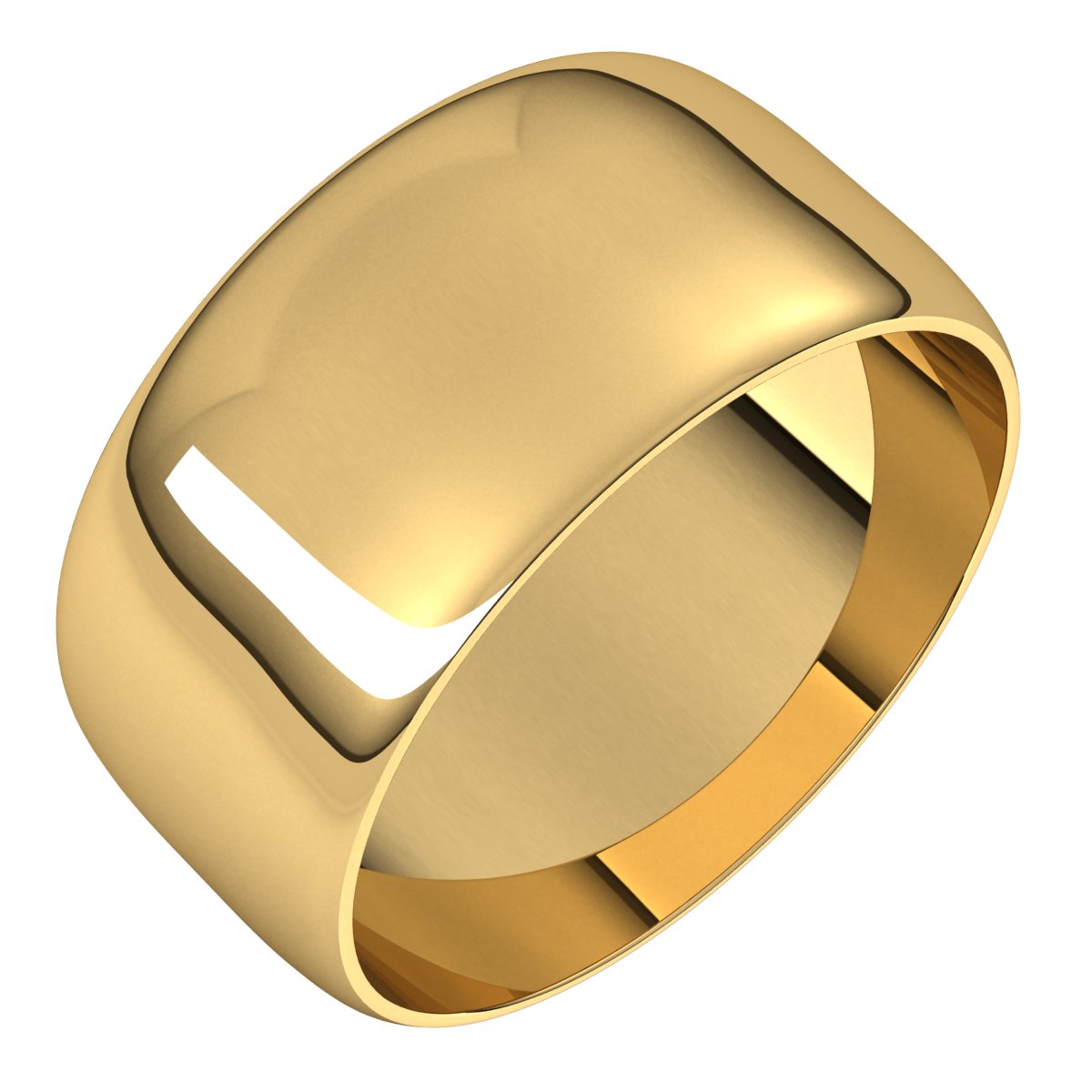 10K Yellow 9 mm Half Round Ultra-Light Band Size 4